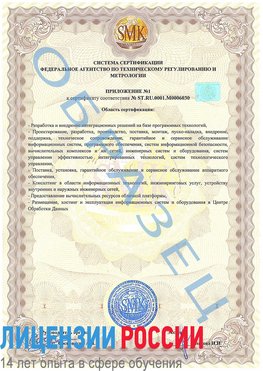 Образец сертификата соответствия (приложение) Краснознаменск Сертификат ISO 27001